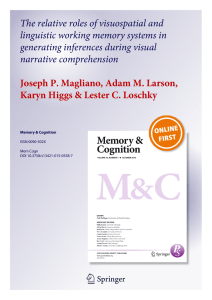 The relative roles of visuospatial and linguistic working memory systems in