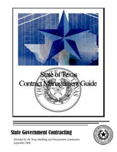 State Government Contracting  Provided by the Texas Building and Procurement Commission