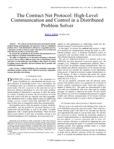 The Contract Net Protocol: High-Level Communication and Control in a Distributed