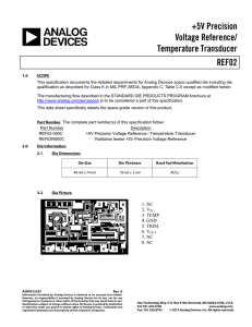 +5V Precision Voltage Reference/ Temperature Transducer REF02