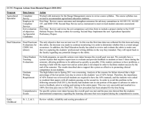 CCTC Program Actions from Biennial Report-2010-2012 Program Data Source Action