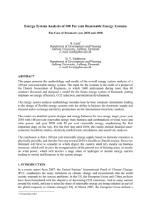 Energy System Analysis of 100 Per cent Renewable Energy Systems