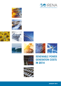 RENEWABLE POWER GENERATION COSTS IN 2014 JANUARY 2015