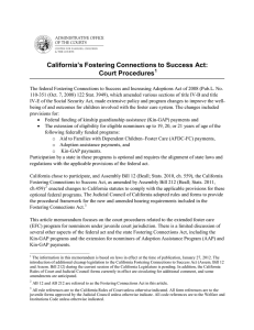 California’s Fostering Connections to Success Act: Court Procedures