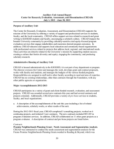 Ancillary Unit Annual Report July 1, 2012 – June 30, 2013