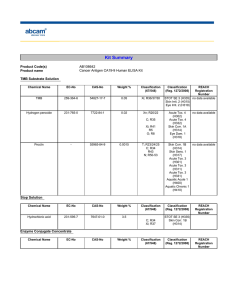 Kit Summary Product Code(s) Product name TMB Substrate Solution