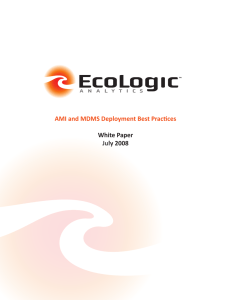 AMI and MDMS Deployment Best Practices White Paper July 2008
