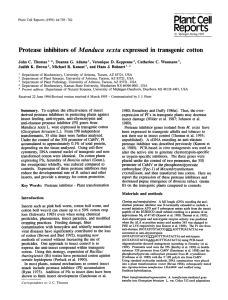 PlantCell Reports Protease  inhibitors  of
