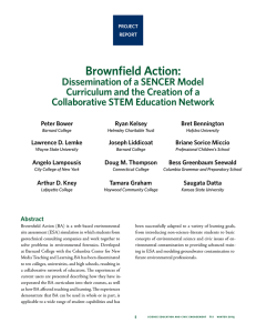 Brownfield Action: Dissemination of a SENCEr Model Collaborative StEM Education Network