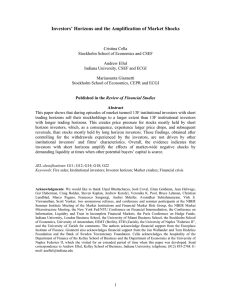 Investors’ Horizons and the Amplification of Market Shocks