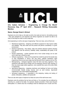 –  ‘Engineering  to  Change  the ... UCL  Sutton  Scholars Discovery  Day,  9