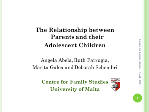 The Relationship between Parents and their Adolescent Children