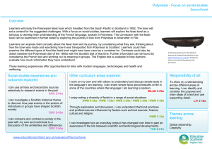 Learning Journey Polynesia - Focus on social studies Overview