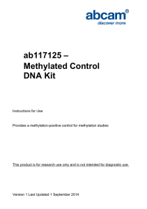 ab117125 – Methylated Control DNA Kit