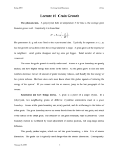 Lecture 10  Grain Growth