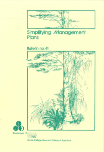 Simplifying  Management Plans 41 Bulletin