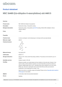 NSC 26480 (5,6-dihydro-5-azacytidine) ab144815 Product datasheet Overview Product name