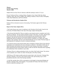 Minutes Faculty Senate Meeting March 5, 2008