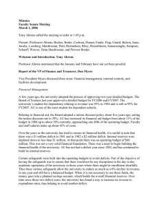 Minutes Faculty Senate Meeting March 1, 2006