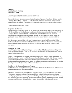 Minutes Faculty Senate Meeting February 4, 2004