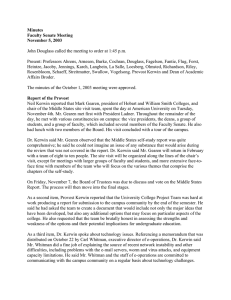 Minutes Faculty Senate Meeting November 5, 2003