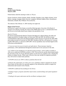 Minutes Faculty Senate Meeting March 5, 2003