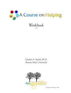 Workbook  Charles A. Smith, Ph.D. Kansas State University