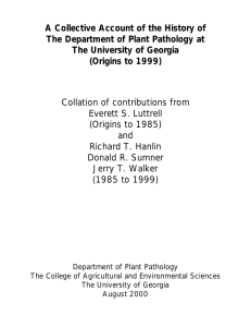 A Collective Account of the History of The University of Georgia