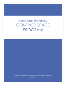 CONFINED SPACE PROGRAM American University