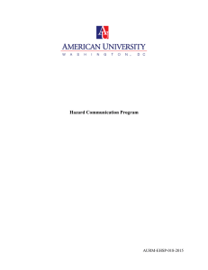 Hazard Communication Program AURM-EHSP-018-2015