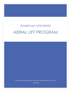 AERIAL LIFT PROGRAM American University