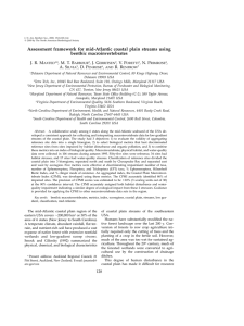 Assessment framework for mid-Atlantic coastal plain streams using benthic macroinvertebrates