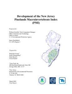 Development of the New Jersey Pinelands Macroinvertebrate Index (PMI)