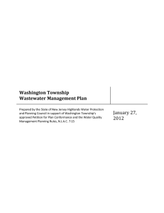 Washington Township Wastewater Management Plan January 27,