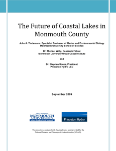   The Future of Coastal Lakes in  Monmouth County 