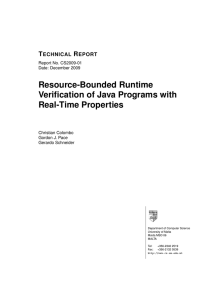 Resource-Bounded Runtime Verification of Java Programs with Real-Time Properties T