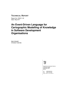 An Event-Driven Language for Cartographic Modelling of Knowledge in Software Development Organisations