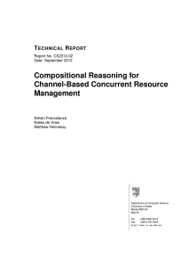 Compositional Reasoning for Channel-Based Concurrent Resource Management T