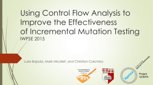 Using Control Flow Analysis to Improve the Effectiveness of Incremental Mutation Testing