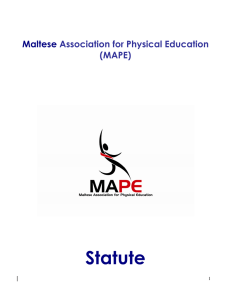 Statute Maltese  Association for Physical Education