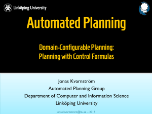 Automated Planning Domain-Configurable Planning: Planning with Control Formulas