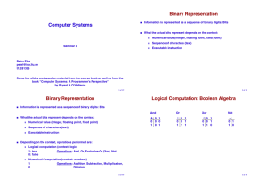 Computer Systems Binary Representation