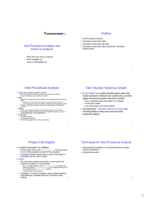 Outline Inter-Procedural Analysis and