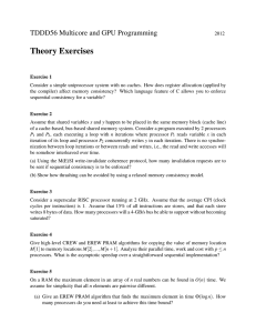 Theory Exercises TDDD56 Multicore and GPU Programming