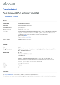 Anti-Histone H2A.X antibody ab10475 Product datasheet 1 References 3 Images