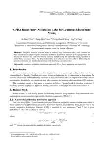 CPDA Based Fuzzy Association Rules for Learning Achievement Mining Jr-Shian Chen