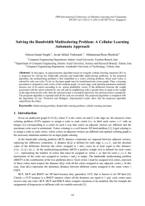 Solving the Bandwidth Multicoloring Problem: A Cellular Learning Automata Approach