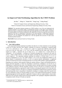 An Improved Node Partitioning Algorithm for the CMST Problem Jun Han