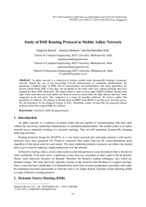 Study of DSR Routing Protocol in Mobile Adhoc Network Sangeeta Biswal