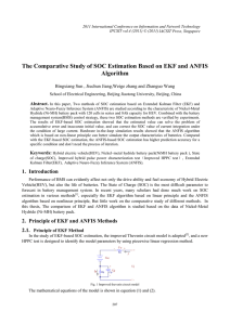 The Comparative Study of SOC Estimation Based on EKF and... Algorithm Bingxiang Sun , Jiuchun Jiang,Weige zhang and Zhanguo Wang